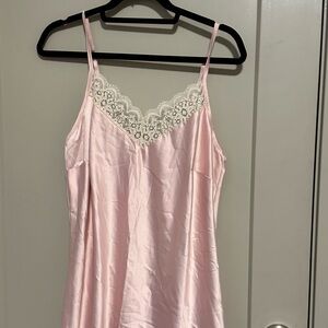 Cacique Pink Chemise with Lace Detail